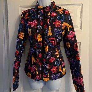 Love Moschino Black & Pink Floral Jacket – Size 4 / Small